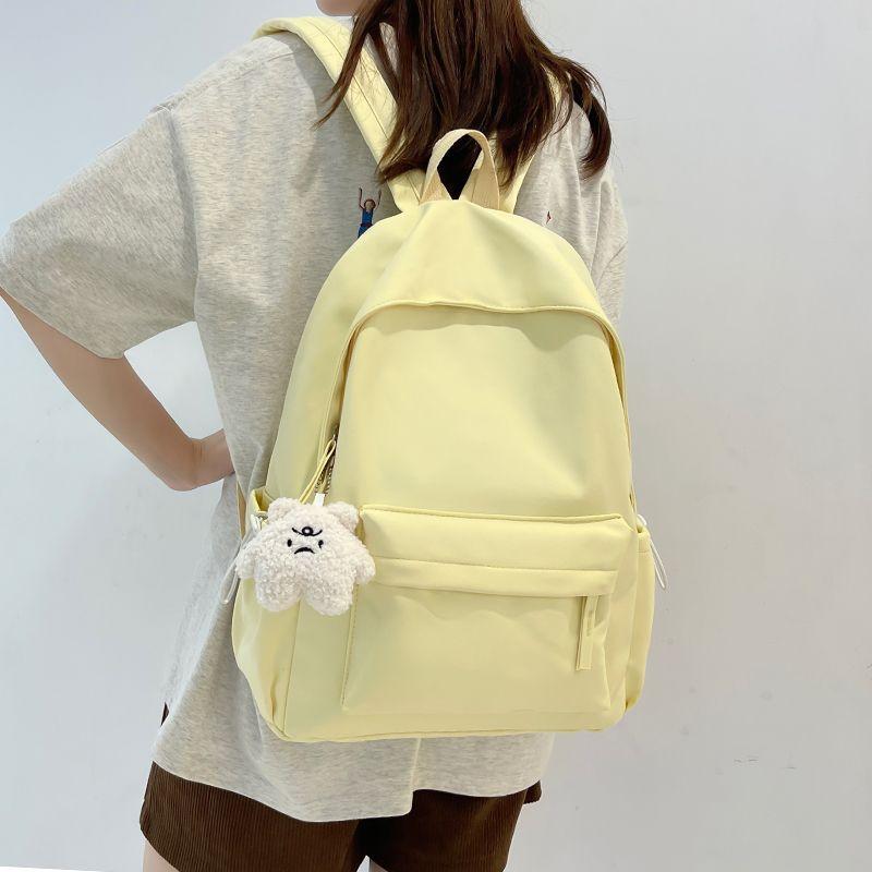 Japanese college students simple Mori school bag color fresh and versatile girl backpack high school backpack