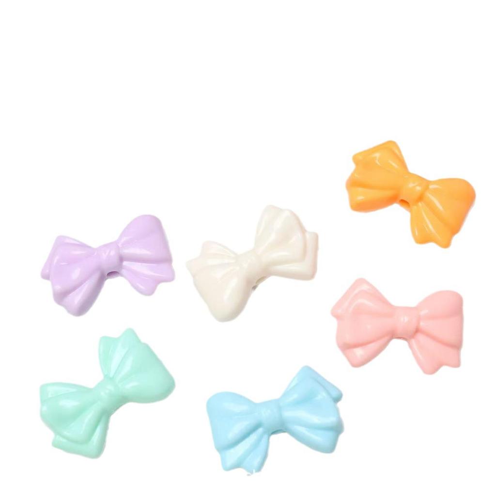 Color/Non-color Acrylic Bowknot Phone Chain & Pendant Beads