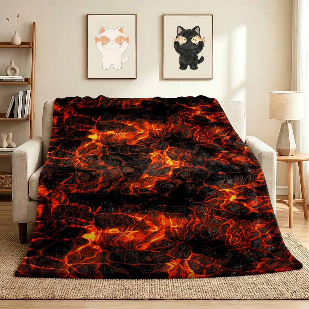 Lava Texture Flannel Blanket Throw Blanket Soft Warm Sofa Bed Camping Car home Decor Unique Christmas Gift C9302477