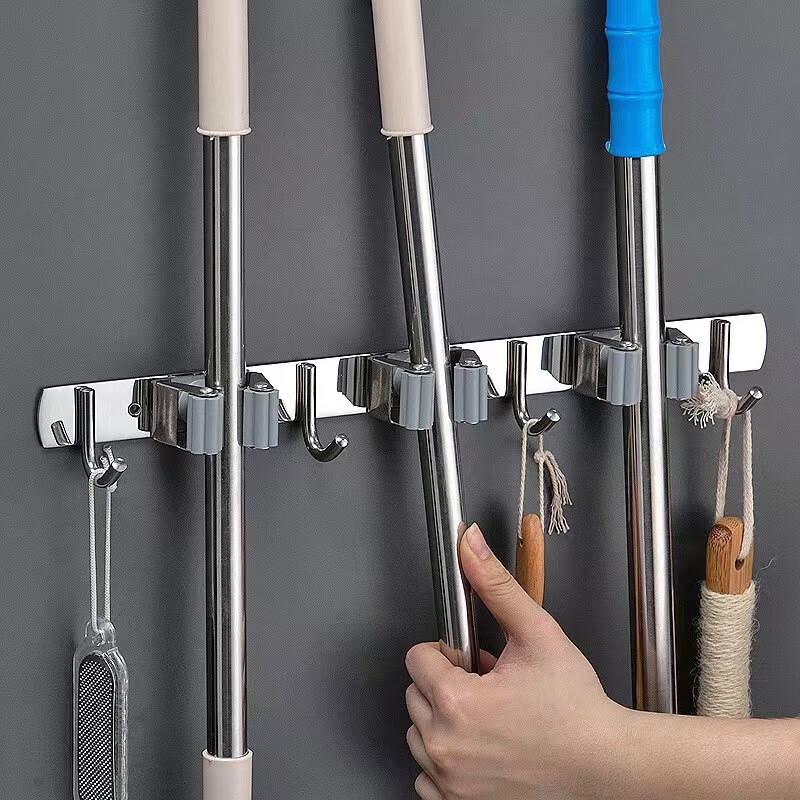 Kapa Bear Stainless Steel Mop and Broom Holder with Hooks