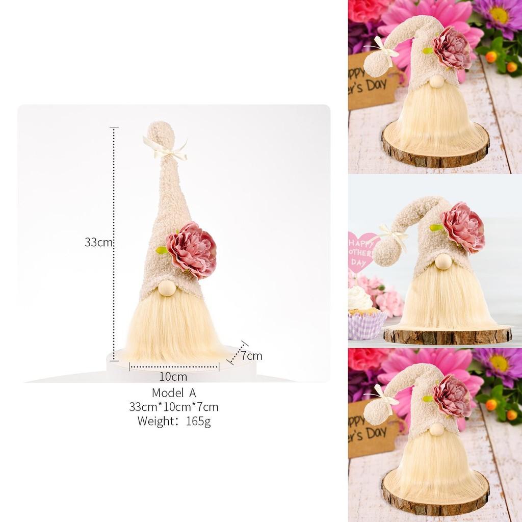 Charming Carnation Rudolph Plush Doll For Mother's Day Celebration Gift Decor