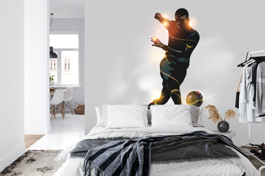 Photomural Soccer Player Scoring A Goal Self-Adhesive Mural 360x240
