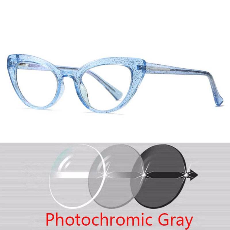 Ochelari Mici Femei Stil Cat Eyes Lentile de Corecție -0.5 -0.75 Până la -6.0 Margine Strălucitoare Hipermetropie +0.5 +0.75 Până la +6.0