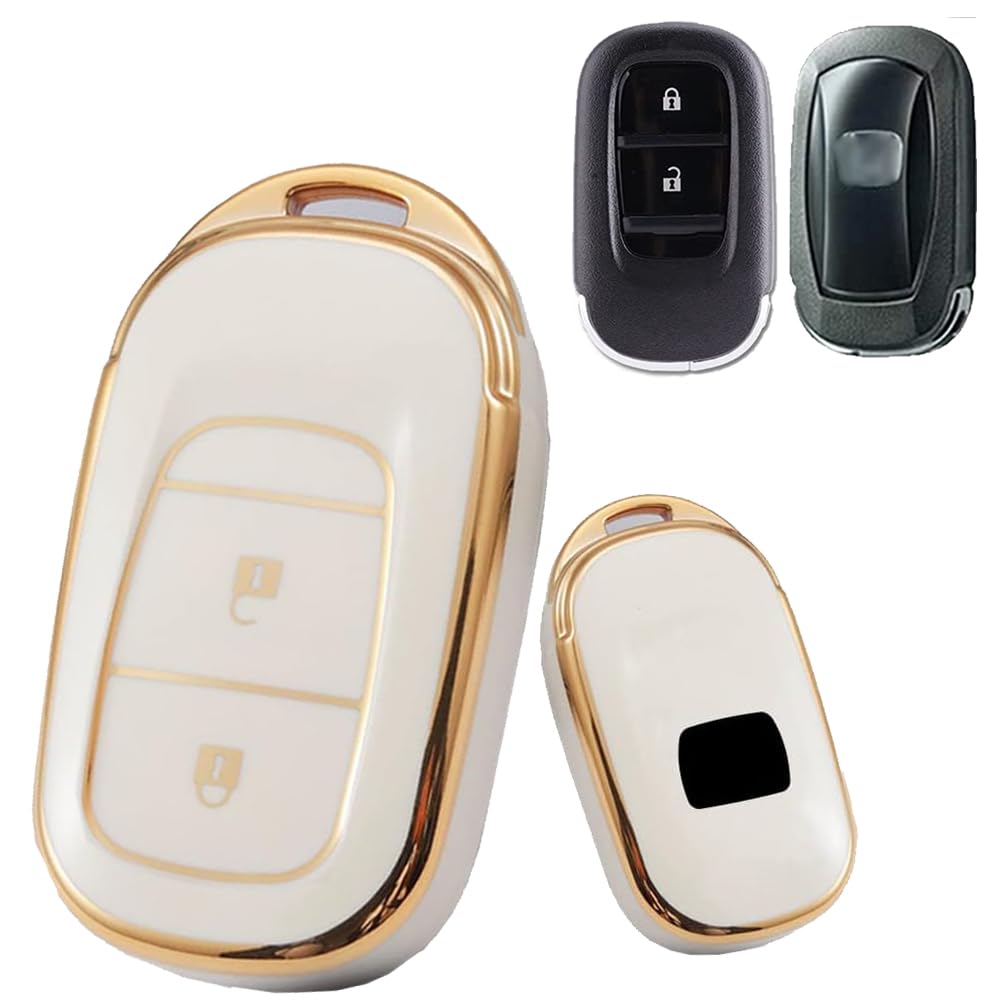 

ONTTO Чехол для смарт-ключа Чехол для ключа Держатель для ключей Силиконовый для Honda Civic Vezel Civic белый