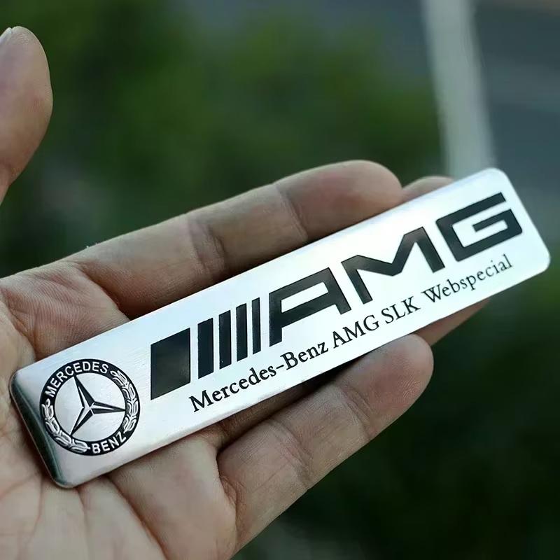 2026 Hot 3D Metal Logo Badge Car Styling Stickers For Mercedes Benz AMG W176 W202 W204 W205 W211 W212 CLA CLK CLS GLA GLC Car Ornaments