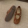 Fashion SUOJIALUN 2025 Autumn New Brand Women Flat Shoes Fashion Round Toe Ladies Casual Mary Jane Shoes Soft Flat Heel Single Shoes