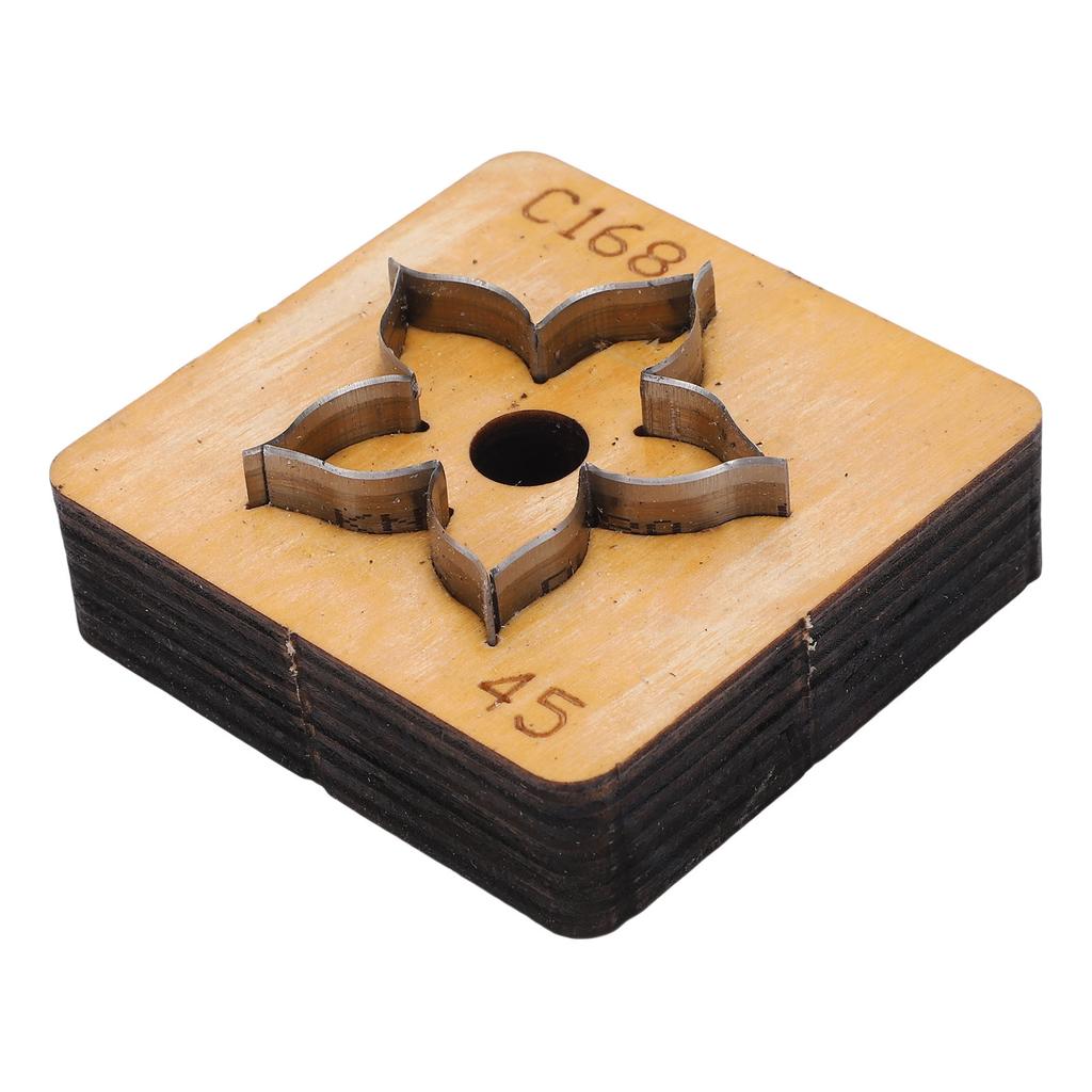 Flower Leather Cutting Die Wooden Base Steel Blade Multifunctional Leather Die Cutter for Crafts Decors