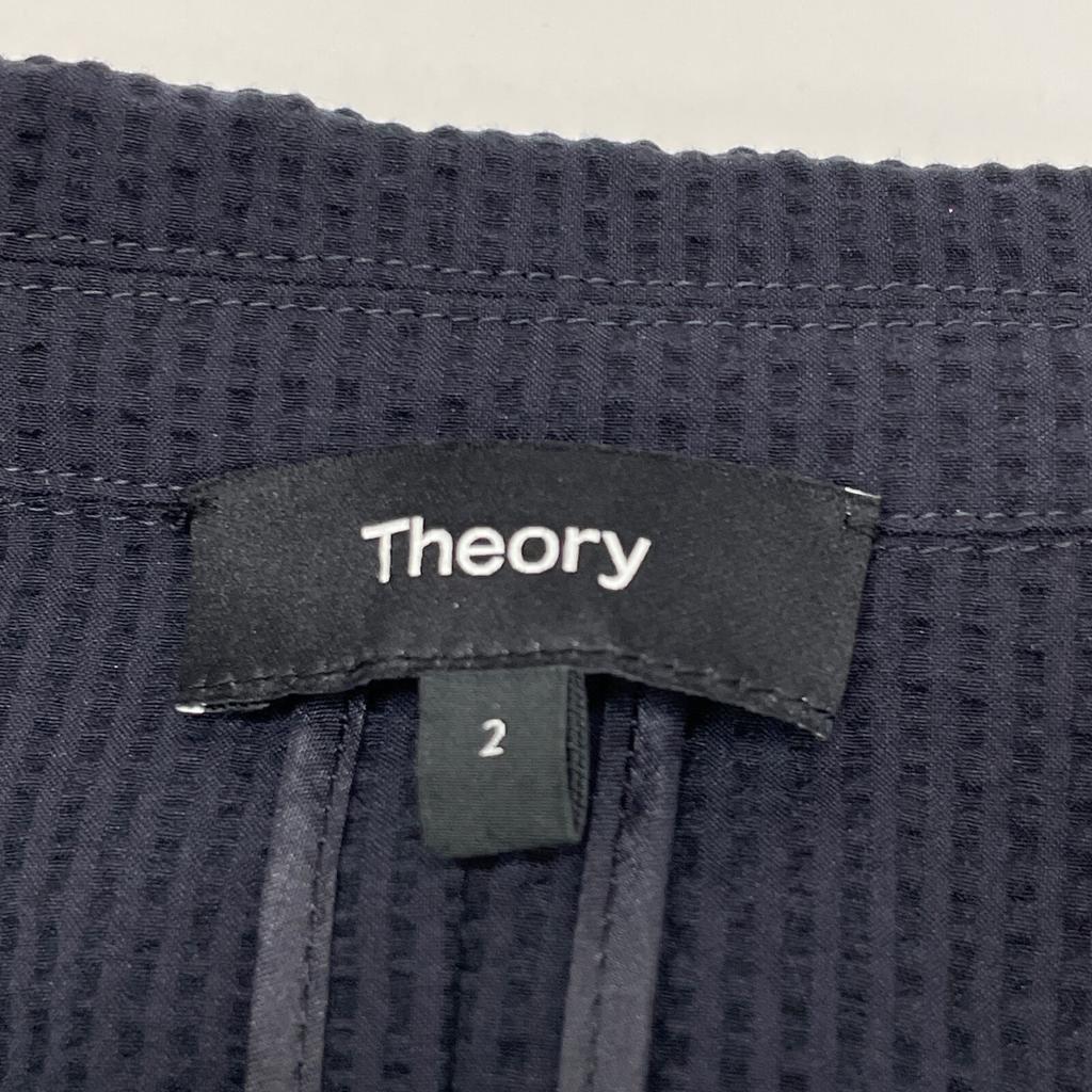 Theory Navy Seer Suit Shrunken Blazer Jacket Jacket 2 NavyUsed