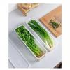 Rectangular Plastic Food Storage Boxes For Fresh Food Noodles Fruits Fridge Kitchen Home Use