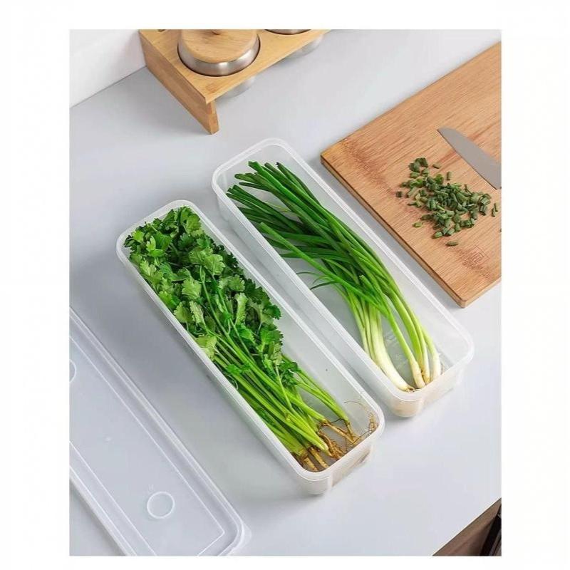 Rectangular Plastic Food Storage Boxes For Fresh Food Noodles Fruits Fridge Kitchen Home Use