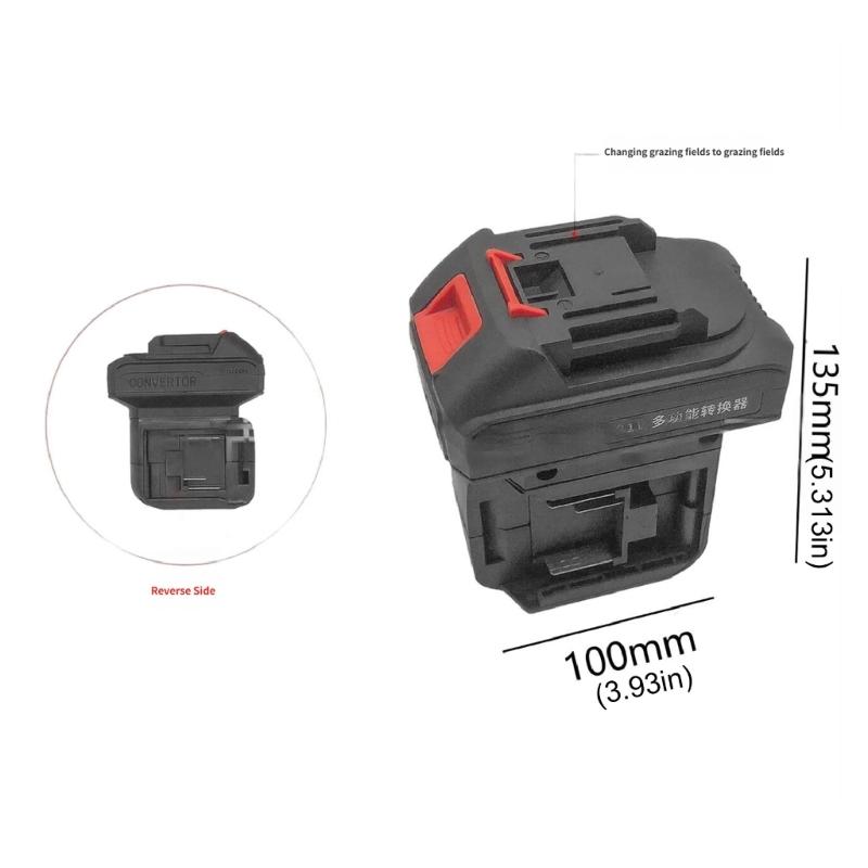 Double Battery Parallel Adapter Plastic Texture for Tool with ABS Housing and Overload Protections 18V To 21V Converter