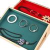 Bamboo Jewelry Display Tray with Velvet Lining for Bracelets & Necklaces