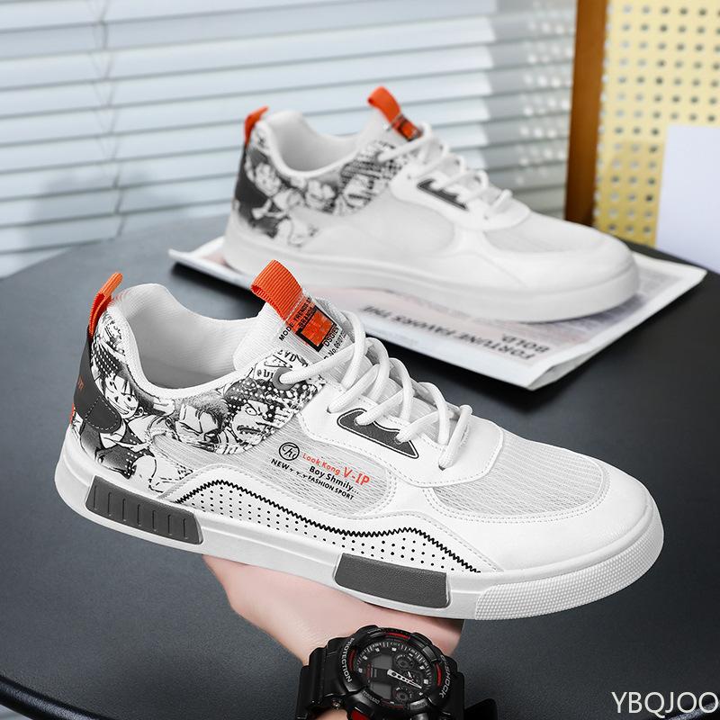 

Trendy Street Men s Vulcanized Shoes 2025 Spring New Breathable Casual Thick Soled Casual Sports Shoes Zapatos Hombre Sneakers 46 серый