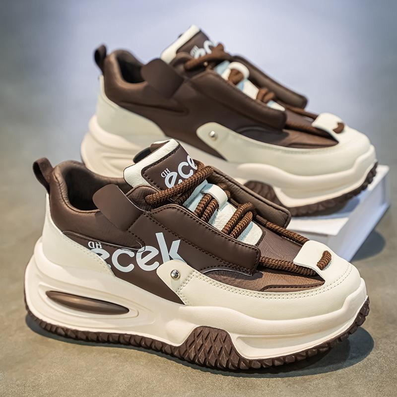 2025 Designer Men's Platform Sneakers Fashion Breathable Increased Height Casual Walking Shoes Outdoor Non Slip Vulcanized Shoes