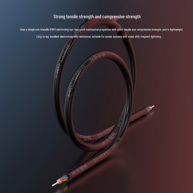 Zhongtianhengke GYFTY Outdoor Non-Metallic Single-Mode Fiber Optic Cable
