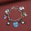 Bracelet Demon Hunters-Inspired Zinc Alloy Enamel Cat Charms Snake Expression