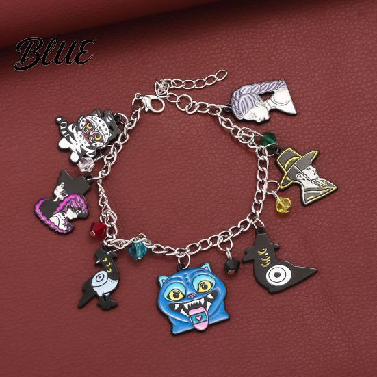 Bracelet Demon Hunters-Inspired Zinc Alloy Enamel Cat Charms Snake Expression