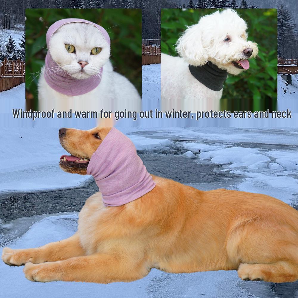Large Dog Noise-Cancelling Anti-Anxiety Winter Earmuffs & Neck Warmer Scarf