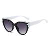 Cool Square Cat-Eye Leopard Print Color-Block Sunglasses, Sun Protection, and Plain Lens Glasses