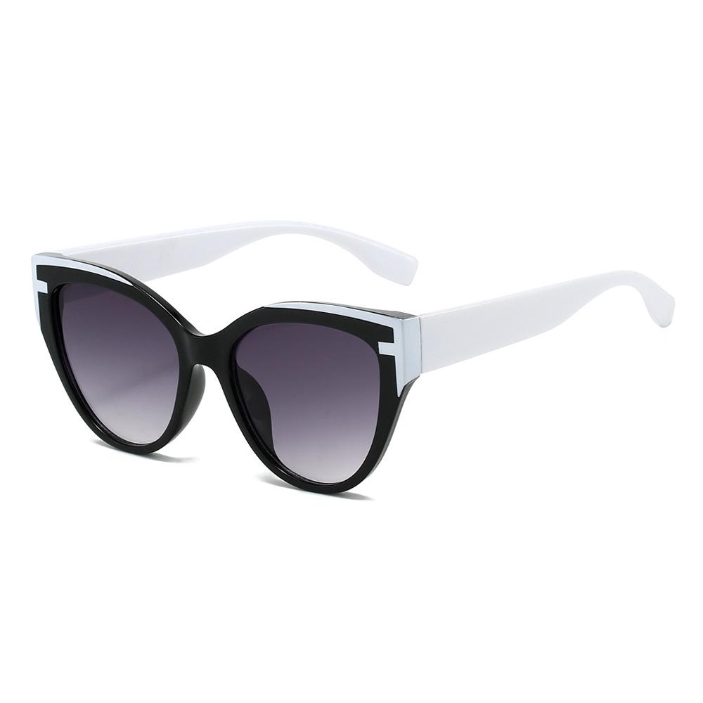 Cool Square Cat-Eye Leopard Print Color-Block Sunglasses, Sun Protection, and Plain Lens Glasses