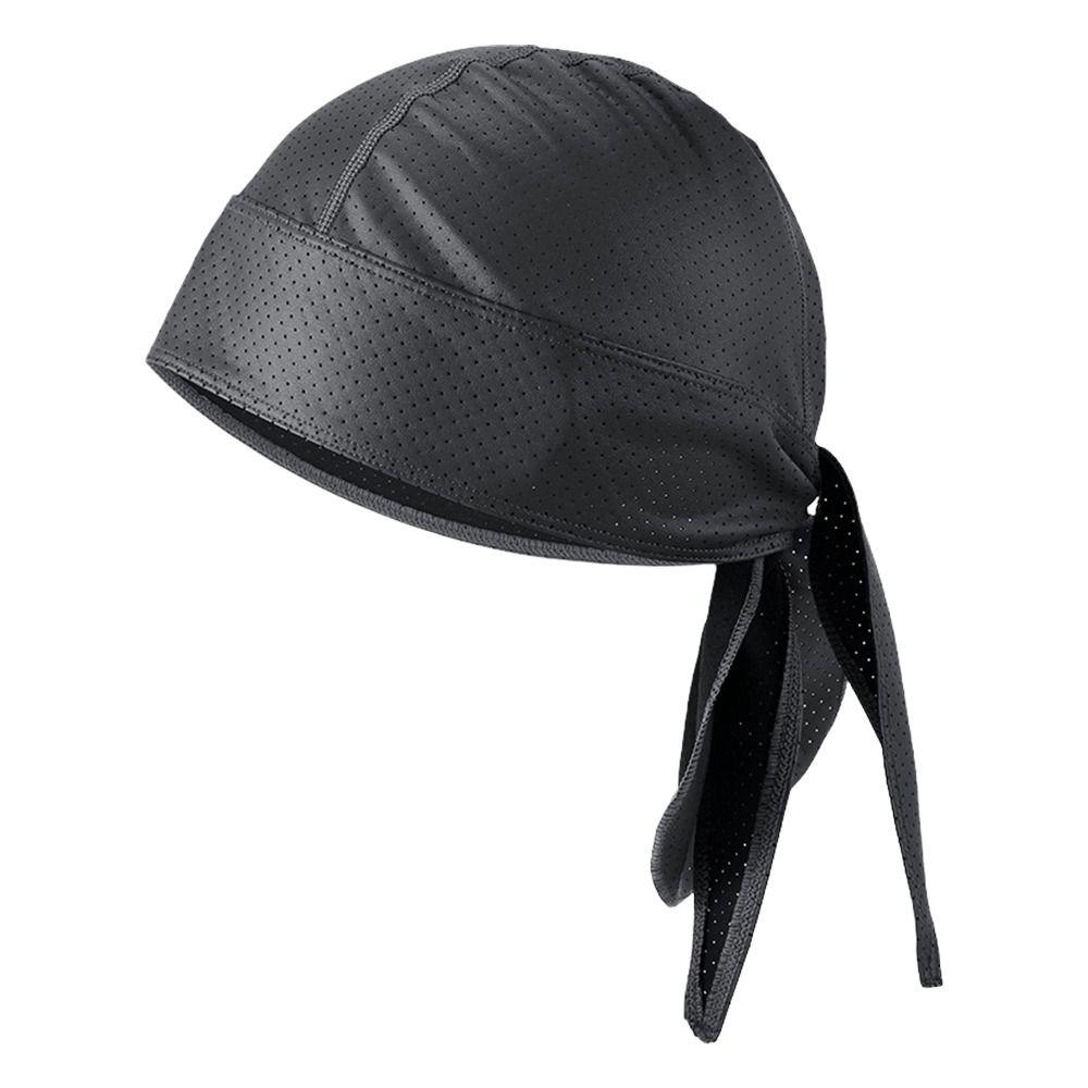 Schnelltrocknendes PU Durag Hip Hop Piraten Bandana Hut Mode Turban Hijab Biker