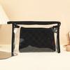 Simple checkerboard cosmetic bag women's high-end sense large-capacity storage bag waterproof portable travel toilet bag