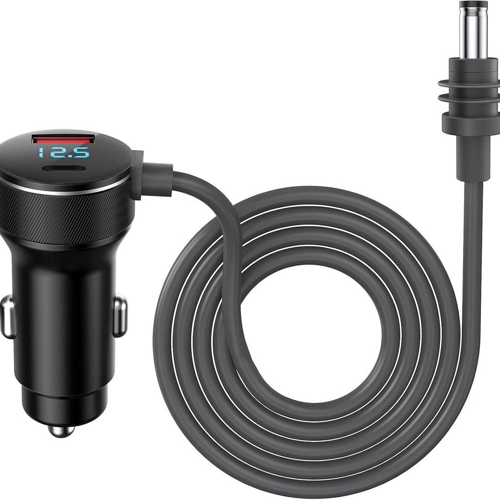 Ethernet Mini 3-in-1 Digital Display Car Cigarette Lighter DC Power Cord (3M)