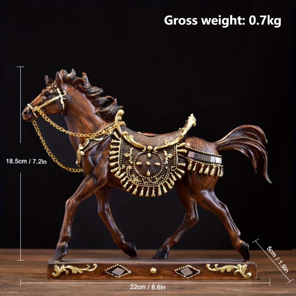 Statua Ornamento Cavallo in Resina Moderna Creativa, Scultura Animale Simulazione, Decorazione per la Casa per Soggiorno Ufficio, Regalo per Laurea Vacanze per Amici