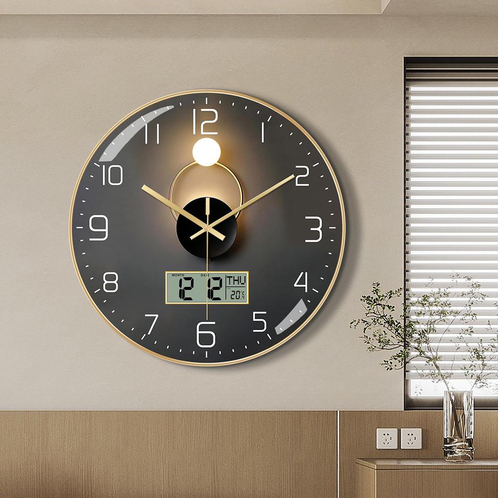Bestselling Bluetooth Wall Clock with Automatic Time Sync, English LCD, and Perpetual Calendar - Wall-Mounted Electronic Clock