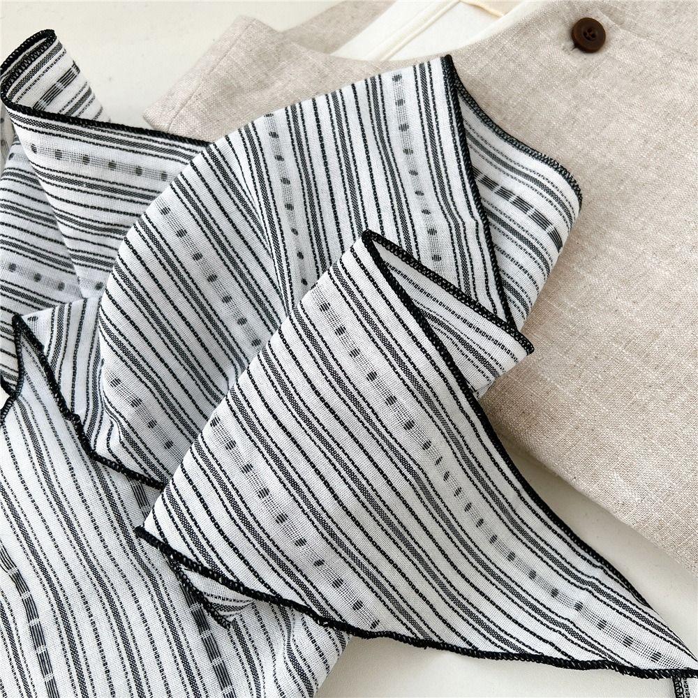 Sweet Snow Flower Scarves Korean Style Cotton Linen Headscarf Exquisite Triangle Hijab Scarf  Woman