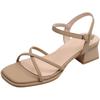 8148-9 Sandals Women's 2025 This Summer's New Versatile Simple Strap Roman Shoes
