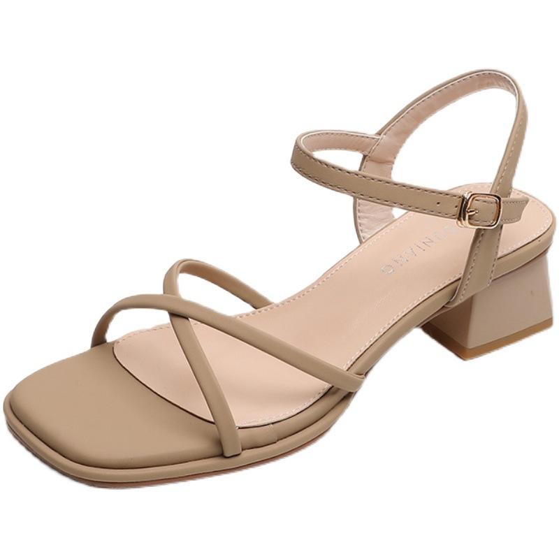 8148-9 Sandals Women's 2025 This Summer's New Versatile Simple Strap Roman Shoes