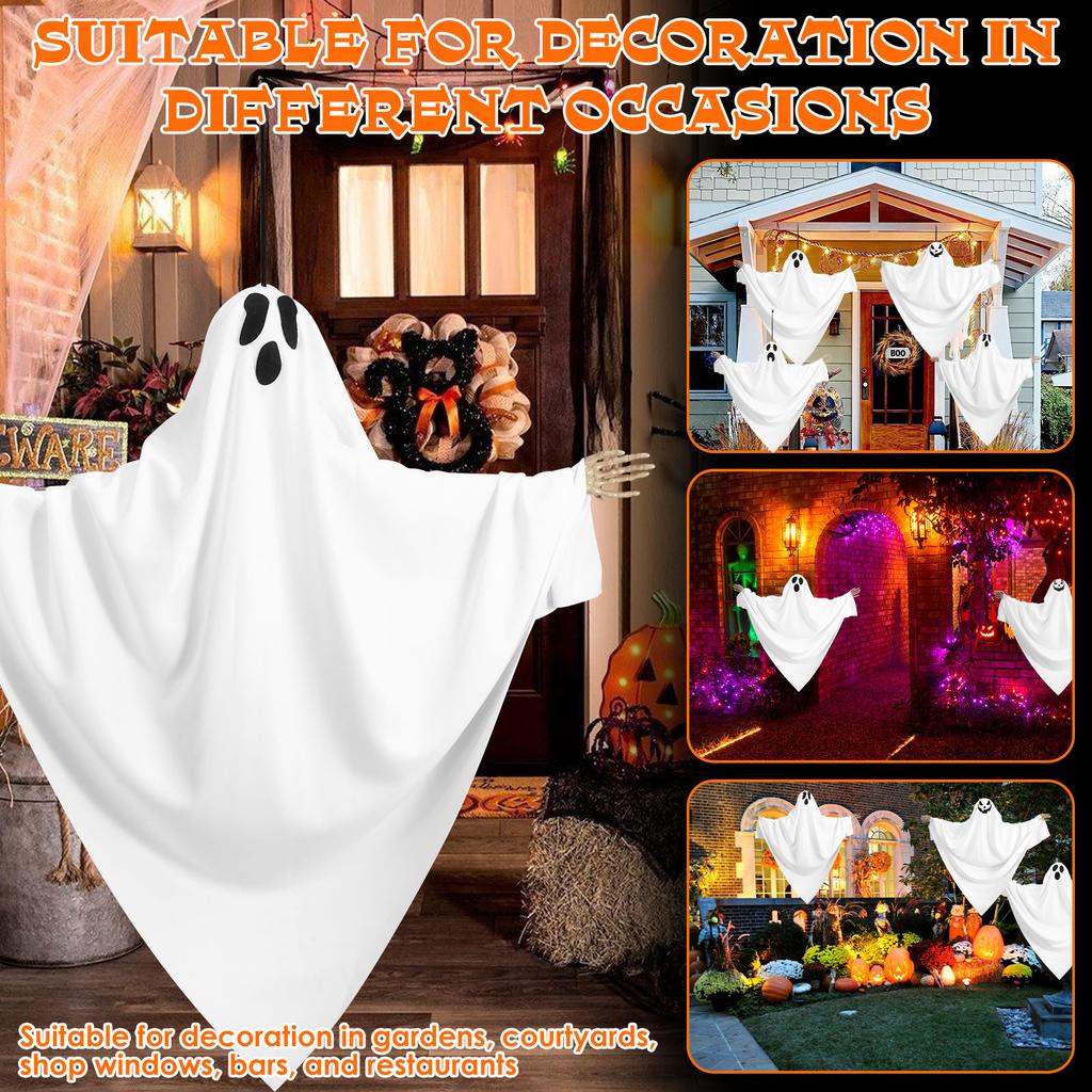 Halloween Hanging Ghosts for Home Indoor Front Yard Patio Lawn Outdoor Hanging Decoration Haunted House Bar Hanging Horror Prop