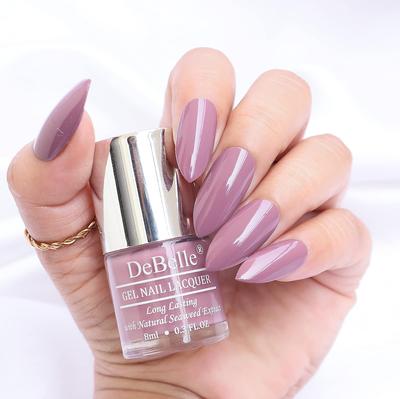 Majestueux Mauve (Vernis à Ongles Mauve)|Non UV – Finition gel |Résistant aux éclats | Formule enrichie aux algues | Sans cruauté envers les animaux et sans produits toxiques | Finition brillante 8 ml