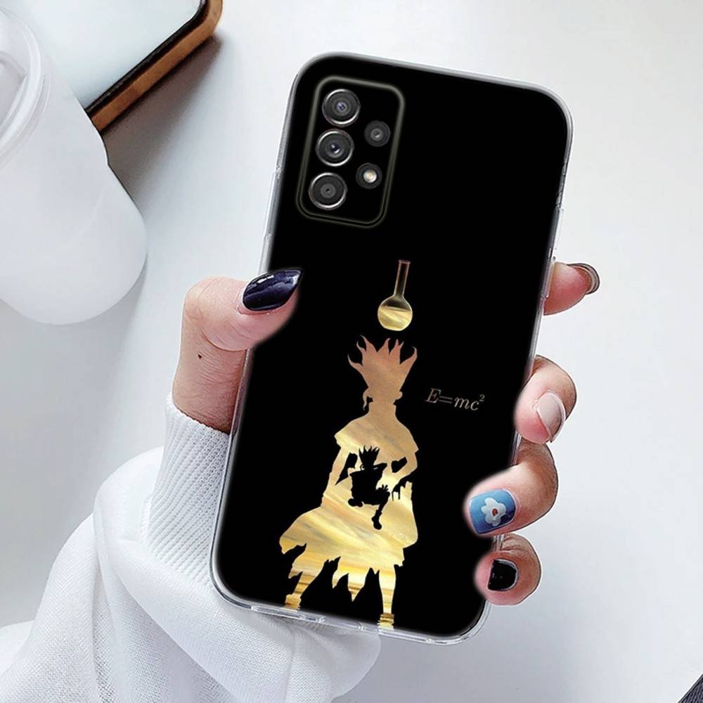 1Senku Ishigami S-Stone Phone Case Silicone For Samsung S30,23,21,22,20 FE lite,S10,9,PIus Note20ultra Soft Transparent