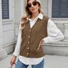 Women's Fashion Casual Summer Spring Solid Color Print Sleeveless V-Neck Blouses & Shirts