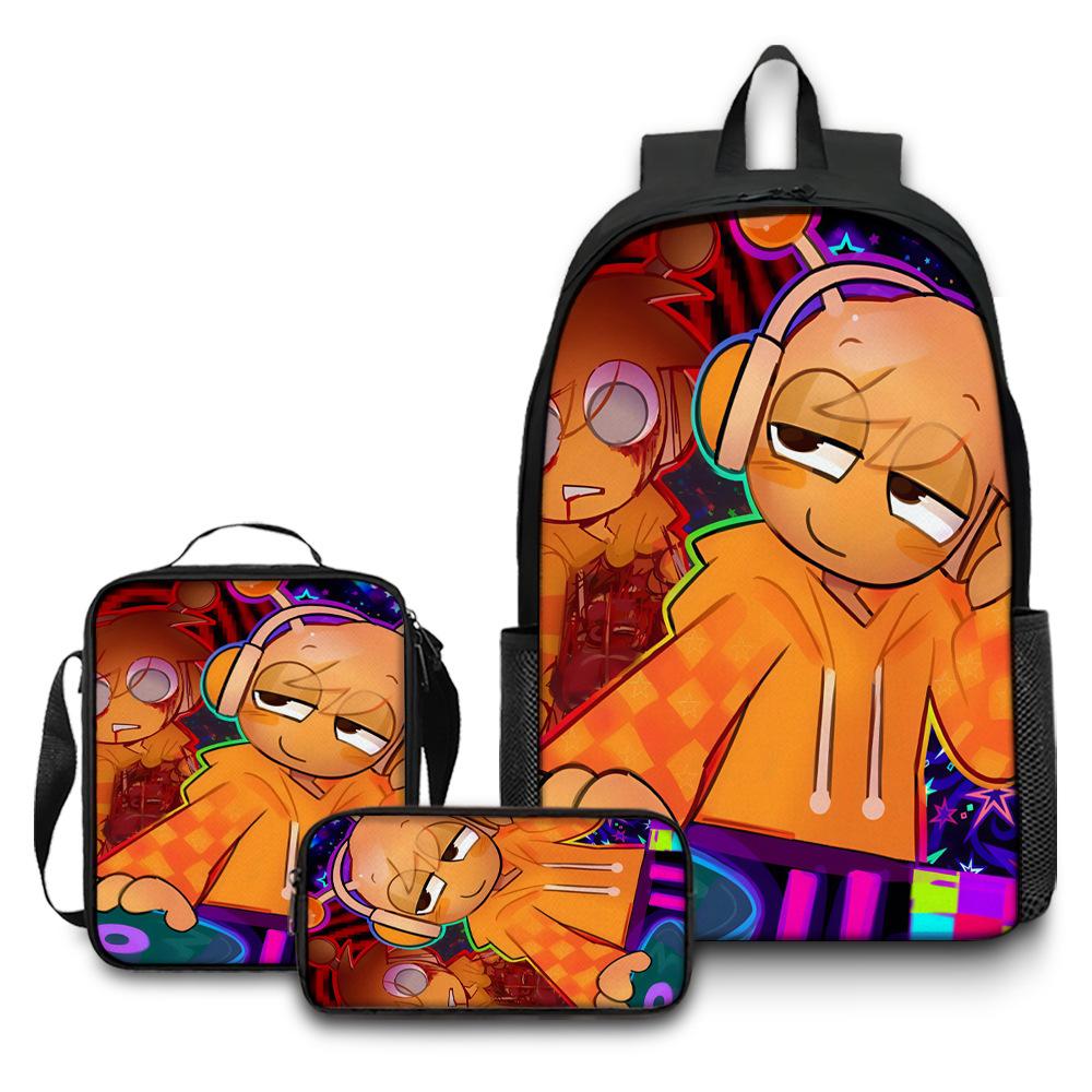 Rhythm Box Game School Bag Sprunki Load Reduction Cartoon Backpack Student Backpack Backpack D