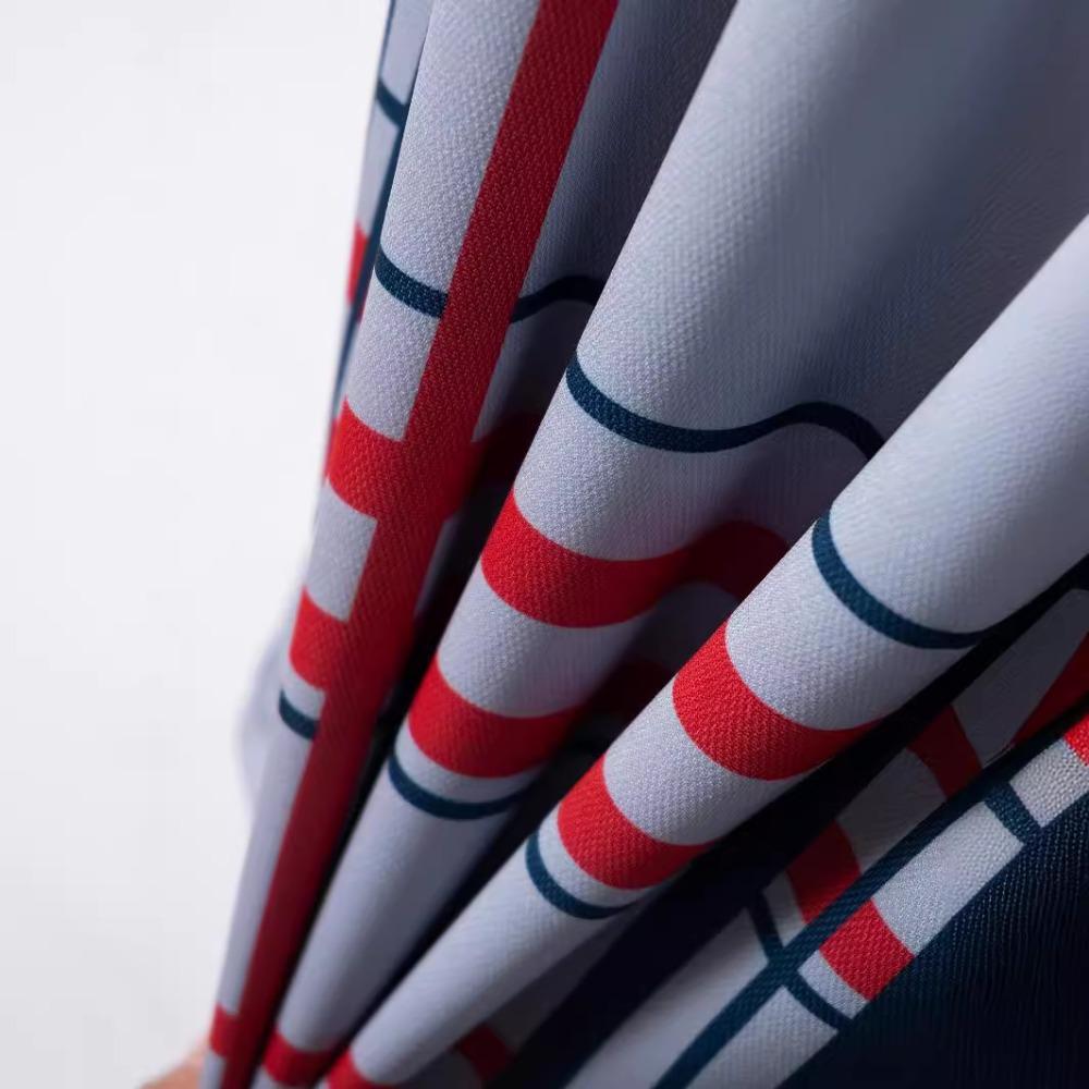 Herrars vardaglig randig tryckt pikétröja med kort ärm och slag