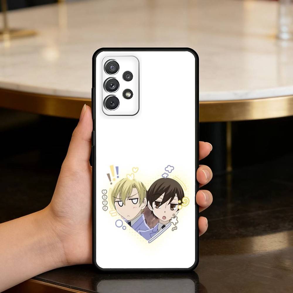 Ouran High School Host Club Phone Case For Samsung Galaxy A73,A72,A71,A70,A53,A52,A51,Soft Silicone Black Cover