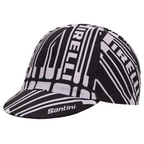 Santini Pirelli Sport Club Cotton Cycling Cap RE460COTPIREL Black/White