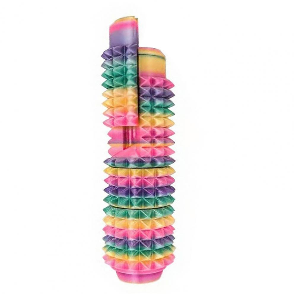 5-in-1 Spiked Roller Toy 3D Printed Spiky Pain Stim Keychain Pocket Mini Sensory Fidget Toy for Anxiety Stress Relief