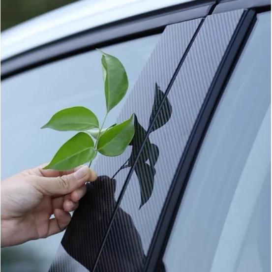 For Hyundai Santa Fe - Black Window Trim Kit Middle Pillar Sticker Automotive Exterior Decor Interior Upgrade