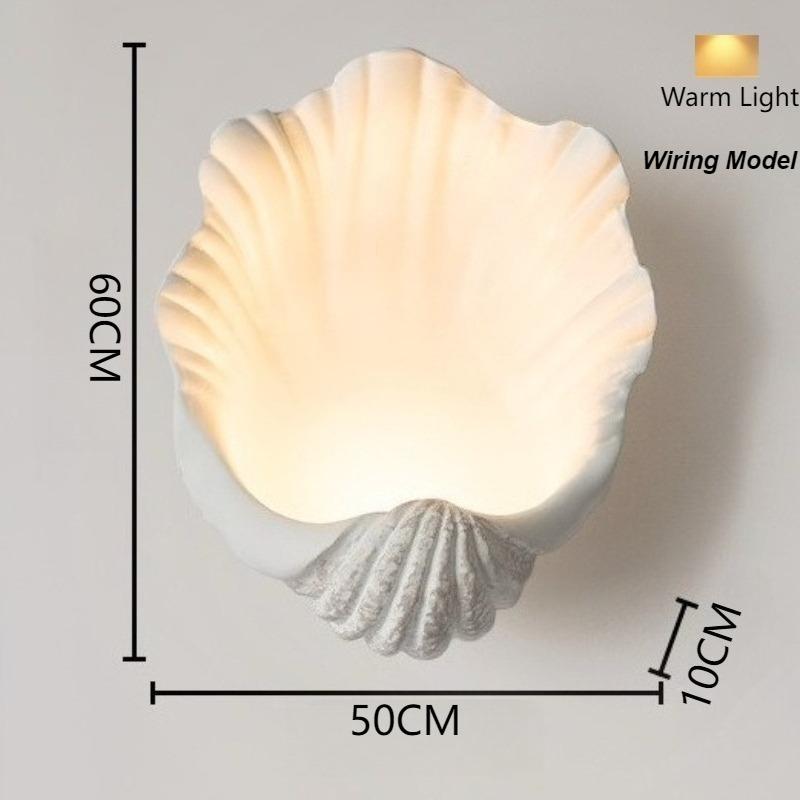 Retro Shell Wall Lamp Led Art Bedside Wall Lights Aesthetic Design Elegant Night Lamp Indoor Home Mood Lighting Decoration