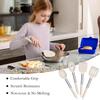 4Pcs Silicone Cooking Utensil Set Large Cooking Spatulas and Spoons Heat Resistant Solid Spatulas Slotted Spoons Kitchen Turners