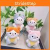 Plush Animal Charming Keychain Lovely Cartoon Cat Figurine Cozy Bag Pendant For Children