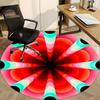 1pc Kaleidoscope Pattern Carpet, Round Non Slip Durable Large Size Office Carpet, Suitable for Office