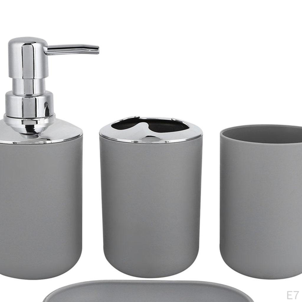 Bathroom Accessories Set Bath Ensemble Toothbrush Holder Soap Dish Countertop Decoration for