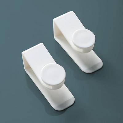 2Pcs Simple No Drilling Multifunctional Clothes Hanger Over The Door Cabinet Door Hook for Indoor Cabinet Door Hook