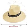 Summer Lafite woven straw hat retro jazz top hat men's and women's seaside surfing foldable sunscreen hat