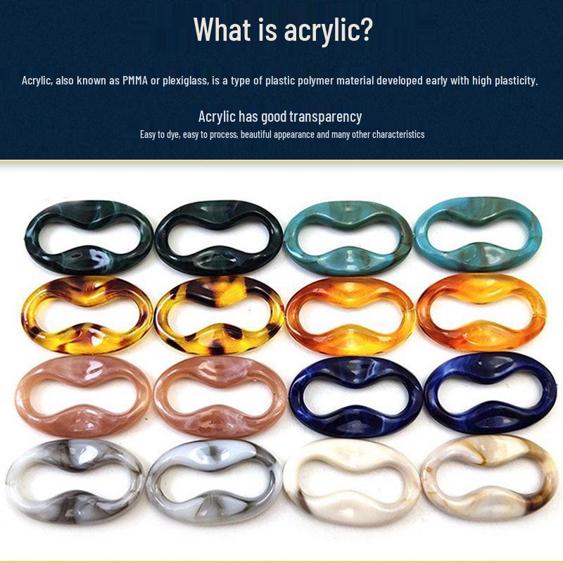 Acrylic Chain Buckle 21x35mm - DIY Jewelry Accessories & Bag Chain Material